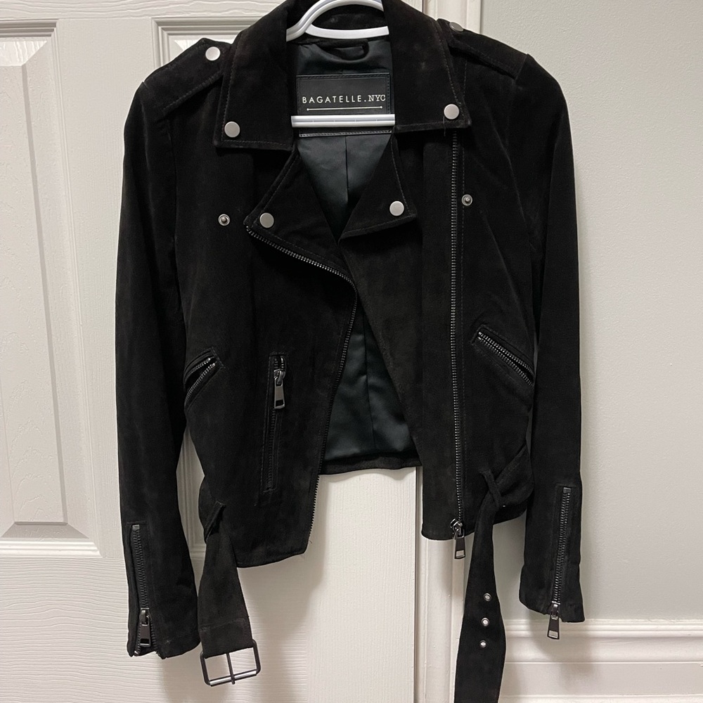 Bagatelle suede leathet biker jacket